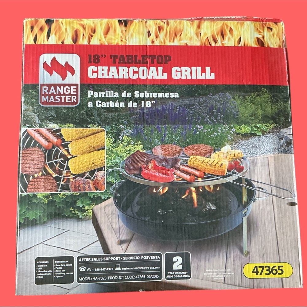 Black 18 inch table top charcoal BBQ Grill